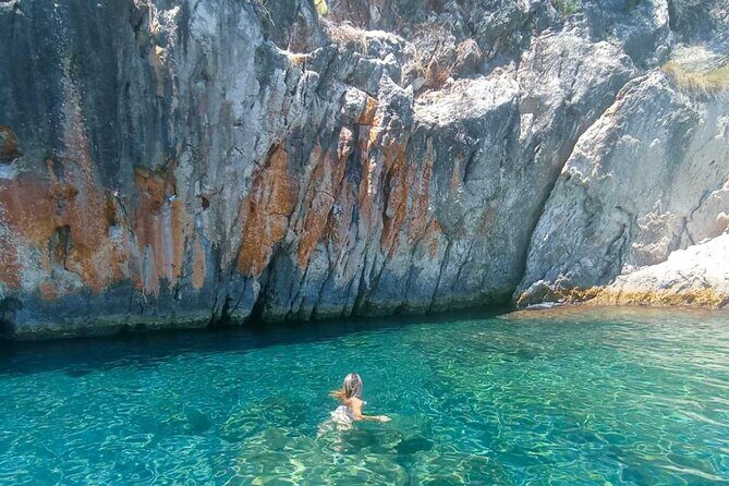 Corfu Private Boat Tour - 8-hour route: Nissaki Blue Caves, Barbati swim time, Ipsos Caves, and an Agni lunch option