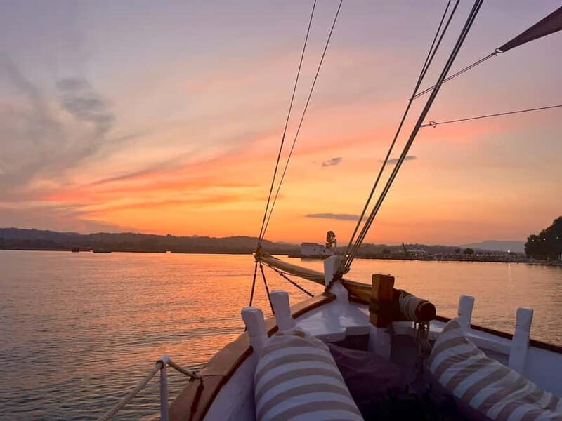 Corfu: Sunset Cruise on a Traditional Wooden Sailing Yacht - Old port views and fortress sightlines as you leave Corfu