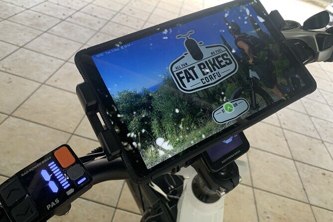 Electric Fat Bike Self Guided Tour Discover North Corfu - E-bike setup: the screen, the lock, and riding confidence