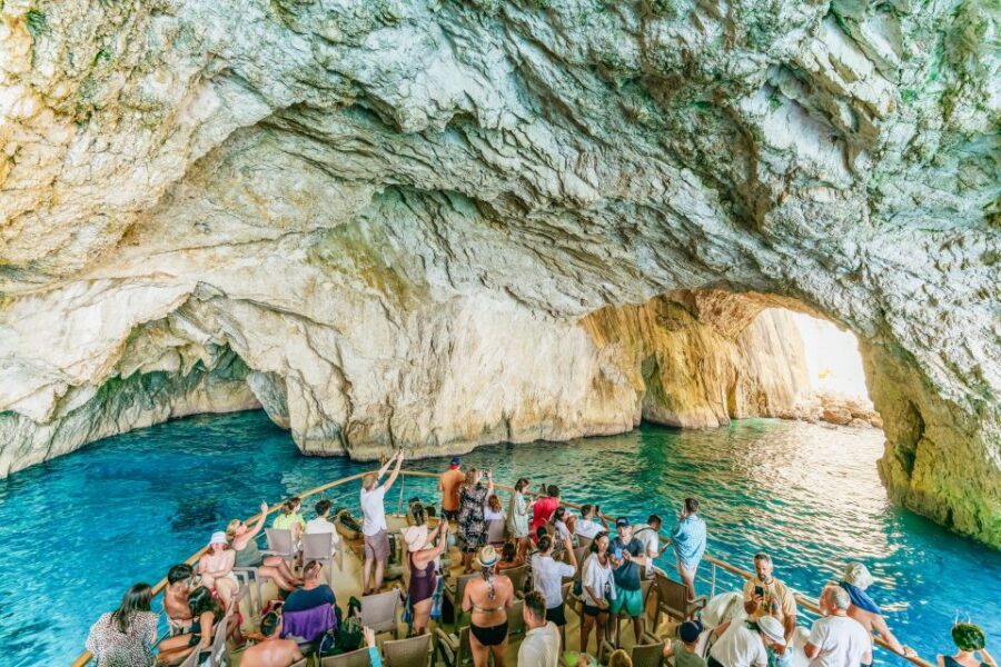 From Corfu Island: Antipaxos & Paxos Blue Caves Boat Cruise - Guides, Narration, and the Names You Might Hear