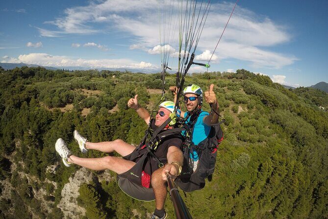 Paragliding Tandem Flight in Corfu - Leaving Vatos For Takeoff: Meeting and Gear