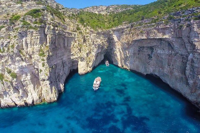 Paxos Antipaxos Blue Caves Day Tour from Corfu - Mesovrika Beach on Antipaxos side: swim and snorkel time