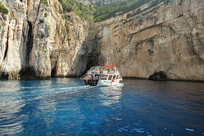 Paxos Antipaxos the best boat trip from Corfu - Blue Ypapanti’s Cave on Paxos: the cave names you’ll want to remember