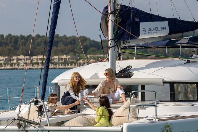 Private Half Day cruise on Catamaran in Corfu - Strogylo, Barbati, Kalami, or Kerasia: how the swim stops work