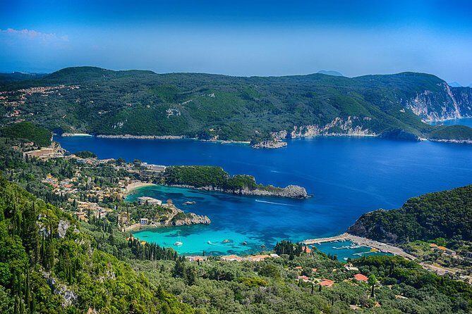 Small Group Corfu Town & Island Sightseeing Tour - Lakones and Angleokastro: cliff-top panoramas that reach toward the mainland