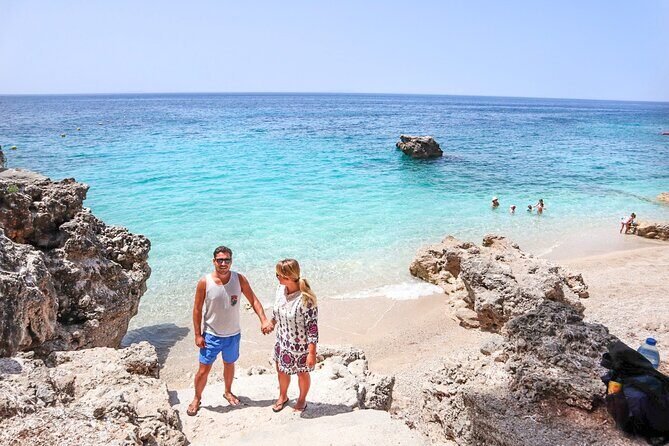 Small Group Tour; Albanian Riviera from / to Corfu in 5 days - Day 1 in Saranda: rocky bays, Ionian Sea views, and Lekursi Castle sunsets