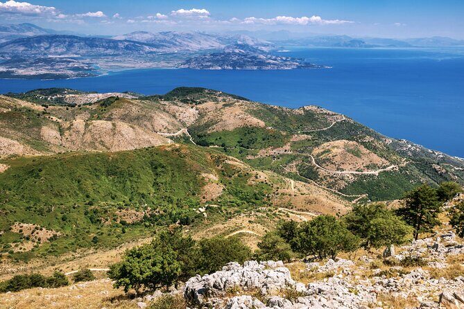 South to Northwest Corfu 4x4: Coastal Dreams & Village Charms - Afionas hilltop views: Saint Stefanos photo stop