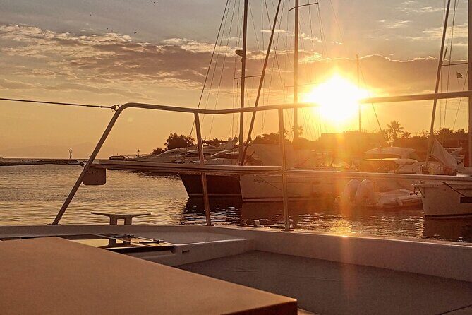 Sunset Cruise in Corfu Old Town on a luxury Catamaran - Corfu Old Town looks different at golden hour from the water